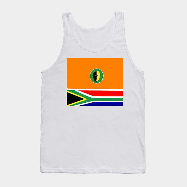 Sporty South African Design on White Background Tank Top by 2triadstore